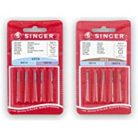 Singer Kit de 2 Paquetes de Agujas para Coser Cuero y Tejanos (826R + 832R) 2026 y 2032 130-705 H-J y H-LL (Universales…